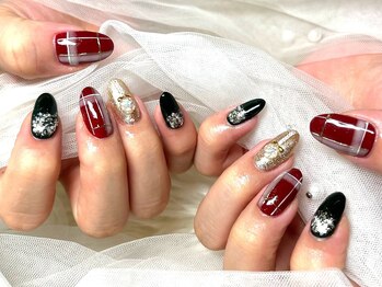 ネイルサロンブリス(nail salon Bliss)/☆Xmasのオーナメントネイル☆