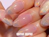 【垢抜けフォルム×フレンチデザイン】カラーフレンチ/マグ/オーロラ¥9900