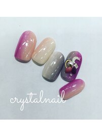 縦グラデーション大人ネイル