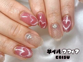 ハートマグネットネイル