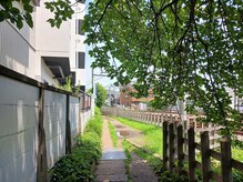 所沢西口連動整体院/道順６　脇道（線路沿い）