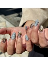 ラブクロム(LOVE CHROME)/質感たっぷりネイル