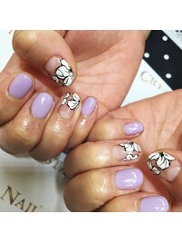 大人フラワーネイル