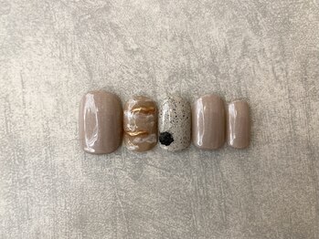 カラネイル 南森町店(calla nail)/シンプル・サンドジェルデザイン