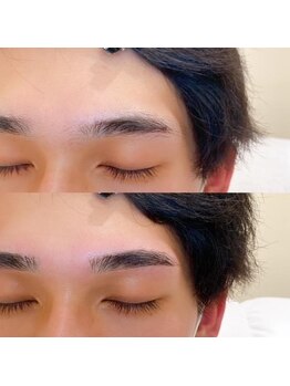 アイラッシュサロン ブラン 大分駅前店(Eyelash Salon Blanc)/メンズアイブロウ Before/after