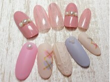 ネイルサロン マハロ 横浜四季の森フォレオ店(Nail Salon Mahalo)/アーガイル×ハート×ニット