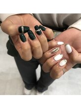 コルソケーツー 梅田茶屋町(corso k-two)/リングネイル×ミラーフレンチ