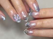 グロスネイル(gloss nail)/ジェルアート/韓国ネイル/ミラー