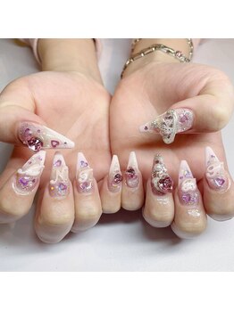 ベティネイル アイラッシュ(Betty Nail)/ピンククラウンネイル スカルプ