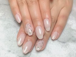 ラメフレンチ☆ホワイトベージュ