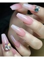 ララズネイル(Rara's Nail) 長さ出し+ベースカラー追加のうる艶ベイビーブーマー