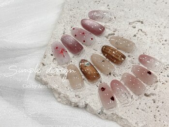 シエル バイ アンテリジャン(Ciel By Antellijan)/キラキラハートネイル3種