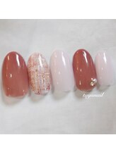 たゆ ネイル(たゆnail)/ピンクツイードネイル