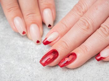 閉じ込めハートネイル