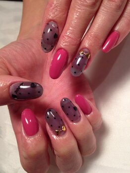 ネイルカフェ マキアート(nail cafe Maki art)/シースルードット ジェル