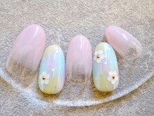 ネイルサロン ブランシュール(Nail Salon Blancheur)/カラグラ＆カラフルフラワー