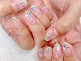 キラキラクリアネイル