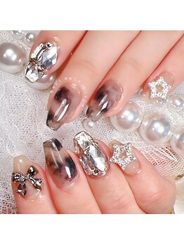 ネイルエルフ(Nail Aelf)/三郷/大人ニュアンス×ビジュー