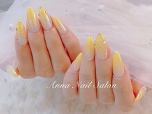 アナネイル(ANNA Nail)/バターイエロー・長さだし