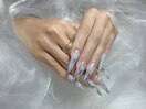 ミラーネイル　個性的　うずまき