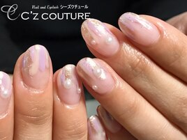 パステル塗りかけネイル