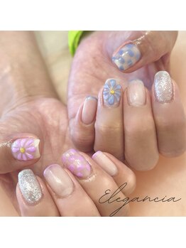 エレガンシア(Elegancia)/flower nail design