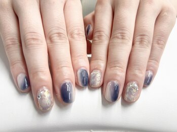 フォルサ(Forca)/ニュアンスマーブルネイビーホロ