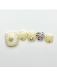 春フット　フラワー　花ネイル