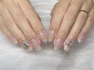 ラメワンカラー×ハートパーツ★