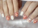 レトロなお花ネイル