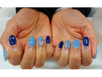 アイリッシュネイル 久屋大通店(Irish Nail)/ブルーネイル
