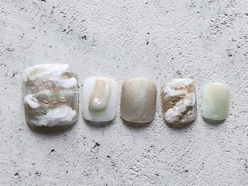 ルフトエーデ(LUFT Ode)/【Foot Art 10】もやもやネイル