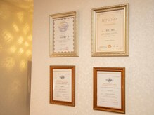 シエルエトワレ/フランスエステ協会認定証