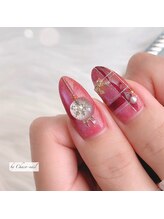 チャコネイル(chaco-nail)/ボルドーXmas nail