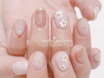 リル(RIRU)/フラワーネイル/ハートネイル