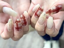 ミッドポイント(mid point)/チェックネイル