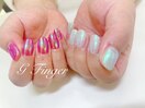 アシメ☆ミラーオーロラネイル♪