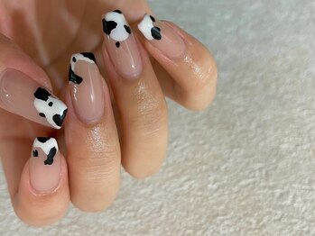 グロース 一宮北店(growth)/牛柄フレンチネイル