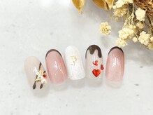 キャンアイドレッシー 足利店(Can I Dressy)/バレンタインネイル￥6000