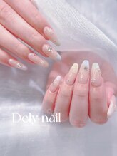 デリーネイル(Dely_nail)/大人上品なフレンチ＆ビジュー