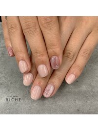 ピンクマグネットネイル