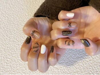 バレンタインネイル