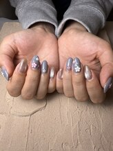 ハチニーキューネイルアトリエ(829 Nail Atelier)/お花×マグ