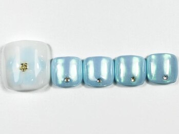 ネイルメゾン 渋谷店(NAIL MAISON)/お花もやもやミラー¥7500
