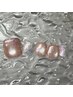 【MOKA限定フットデザイン】ピンクマグ蝶々ネイル