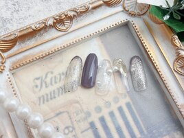 キラキラ×ミラーネイル