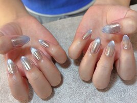 ミラーネイル　グラデーション