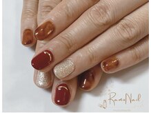 ラムネイル 元町(RamuNail)/ボルドーべっこうネイル