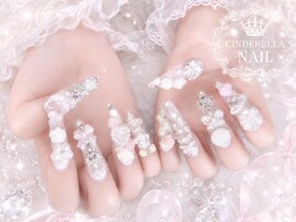 【スカルプ長さだしネイル】
