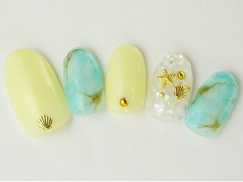 ネイルサロン ドレリッチ 大宮店(drerich)/ターコイズ天然石アート